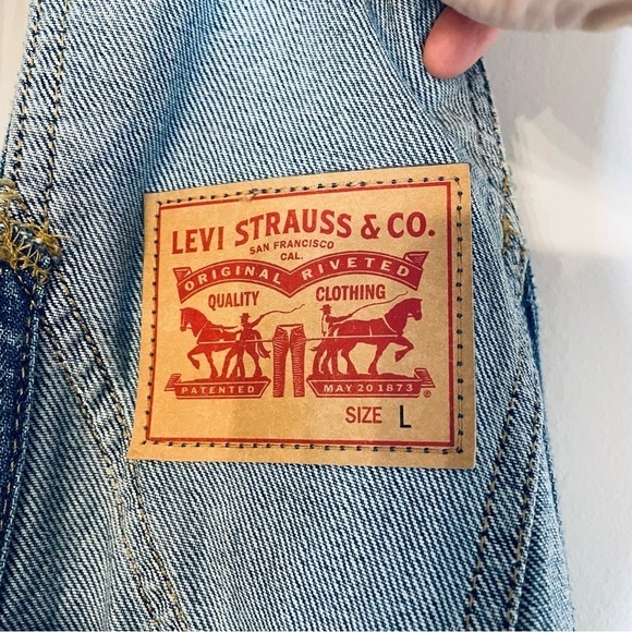 Levi's Women's Utility Loose Overall Denim Jean In The Bag Large - Picture 3 of 11